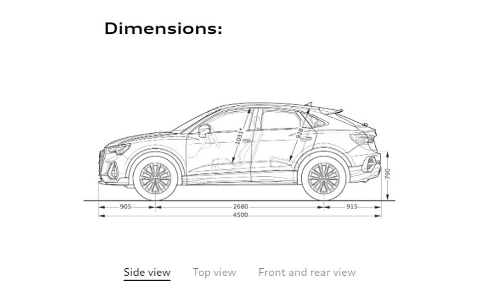 audi-q3-sportback-dimensions-tunisie