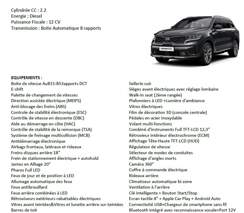 prix-kia-sorento-voiture-tunisie